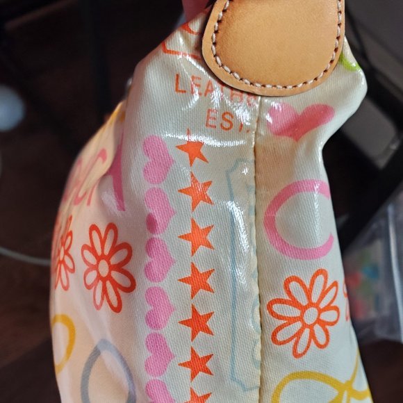 Coach Classic Logo Off White & Multi-colored Mini Bag RARE *see description* - Picture 12 of 16